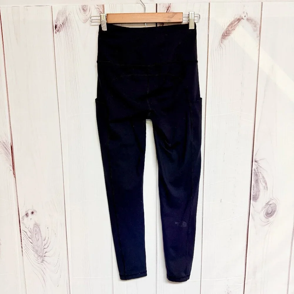 The North Face Women’s Leggings Small‎ Black Side Pockets EUC